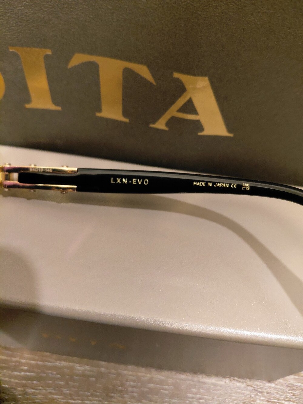 DITA LXN-EVO 25th Anniversary (DTS403-A) Black/Gold Framed Aviator Sunglasses - Picture 11 of 14